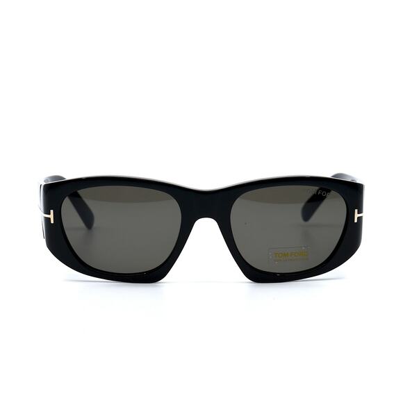 NEW TOM FORD TF987/S CYRILLE-02 BLACK GREY AUTHENTIC SUNGLASSES - Picture 2 of 9